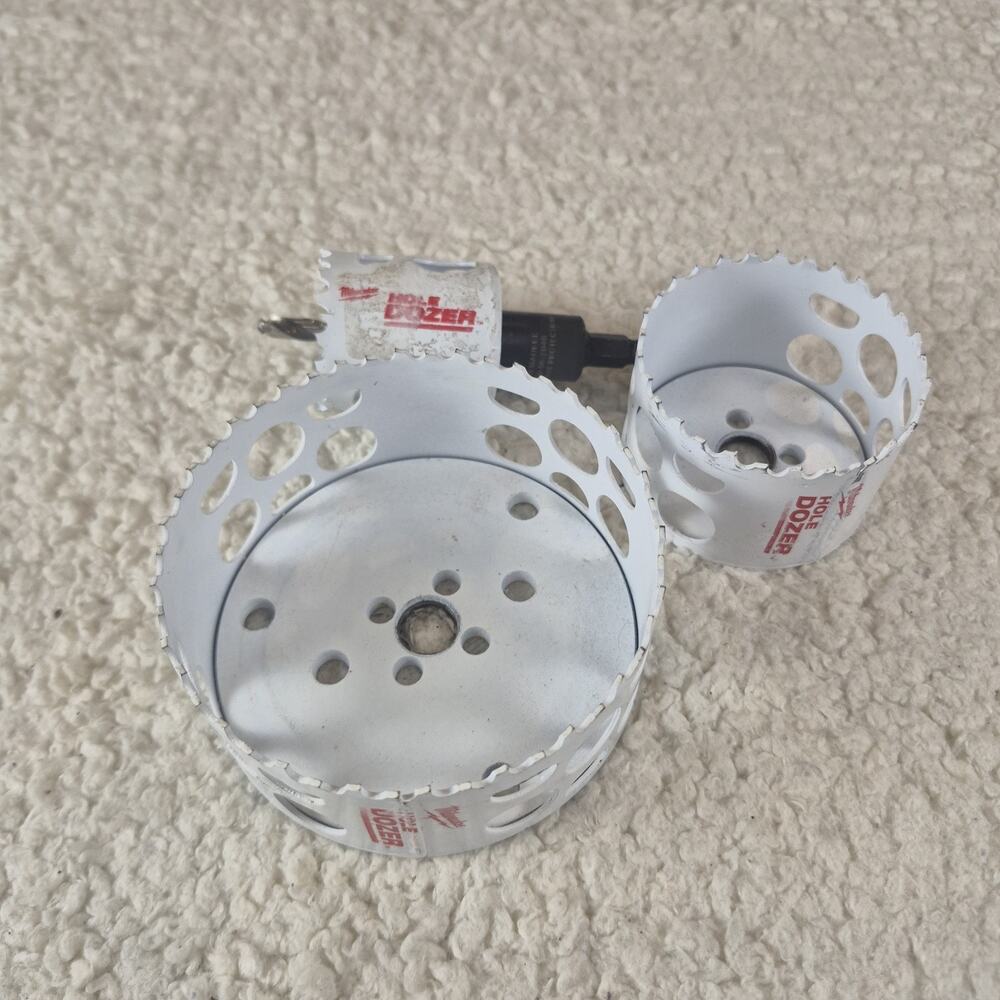 Milwaukee Hole Dozer Saw Lot 4-1/4” 2-3/4” 1-3/4” w/ Arbor Pilot Bit Bi-Metal